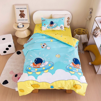 91家纺网 家纺一手货源 找家纺 （总）乐秀 2025新款40S全棉13372幼儿园三件套六件套