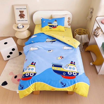 91家纺网 家纺一手货源 找家纺 （总）乐秀 2025新款40S全棉13372幼儿园三件套六件套