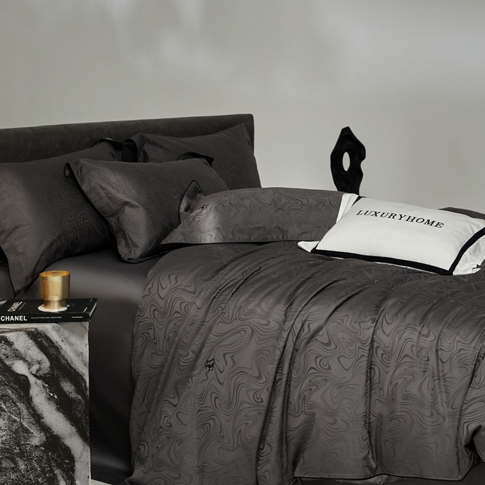 91家纺网 家纺一手货源 找家纺 安莱生活 2024新款60S天丝棉提花四件套-凯撒 凯撒-云华