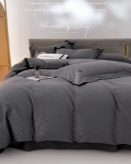 91家纺网 家纺一手货源 找家纺 安莱生活 2024新款60S天丝棉提花四件套-凯撒 凯撒-云华