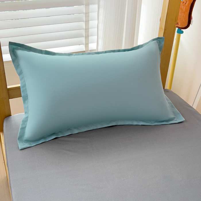 91家纺网 家纺一手货源 找家纺 楠沐家纺 2025新款亲肤芦荟棉印花学生宿舍上下铺四件套三件套 水蓝银灰