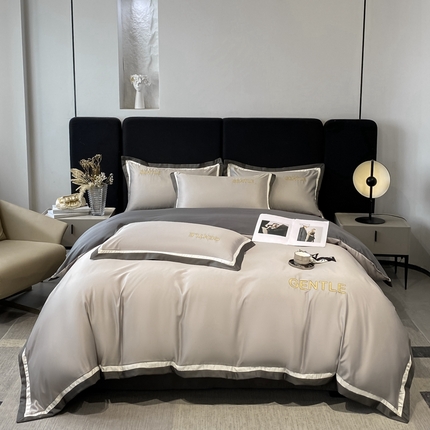 91家纺网 家纺一手货源 找家纺 （总）首尔家纺 2024新款水洗真丝四件套宽边款布达佩斯系列