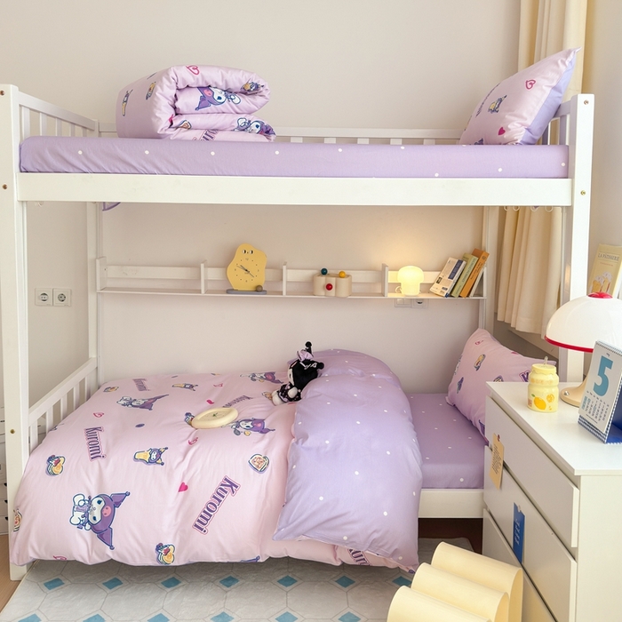 91家纺网 家纺一手货源 找家纺 （总）曼之夏 2024新款全棉三丽鸥学生三件套