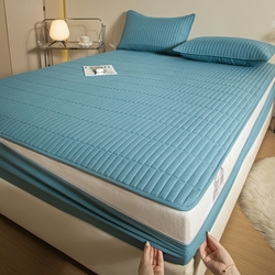 91家纺网 家纺一手货源 找家纺 （总）雪云美 2024新款六面全包夹棉床笠拉链款A类原棉床垫套子床罩-格韵,格韵 宾利蓝,格韵-豆沙,格韵-天空蓝,格韵-香槟金,格韵-月光灰,格韵-珍珠白