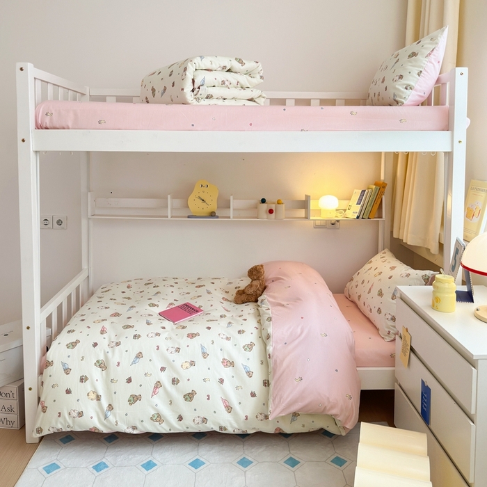 91家纺网 家纺一手货源 找家纺 曼之夏 2024新款全棉印花学生三件套 睡衣泰迪