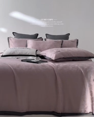 91家纺网 家纺一手货源 找家纺 安莱生活 2024新款60S天丝棉提花四件套-铂金摩卡 莉莉安-薄汗紫