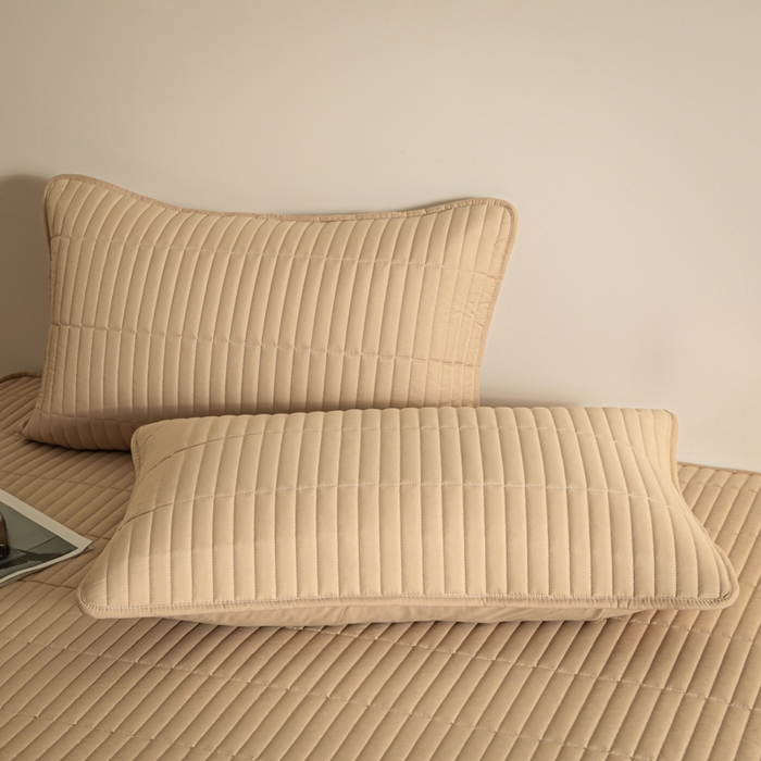 91家纺网 家纺一手货源 找家纺 雪云美 六面全包夹棉床笠拉链款A类原棉床垫套子床罩 格韵-香槟金