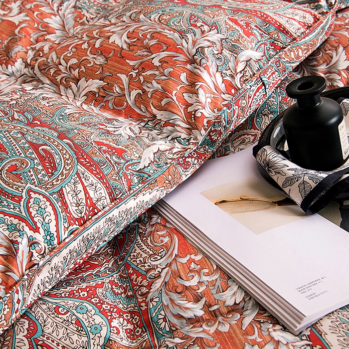 91家纺网 家纺一手货源 找家纺 太阳羽家纺 2025新款印花不跑绒静音被 爵士蓝调