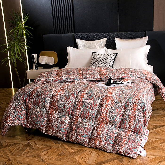 91家纺网 家纺一手货源 找家纺 太阳羽家纺 2025新款印花不跑绒静音被 爵士蓝调