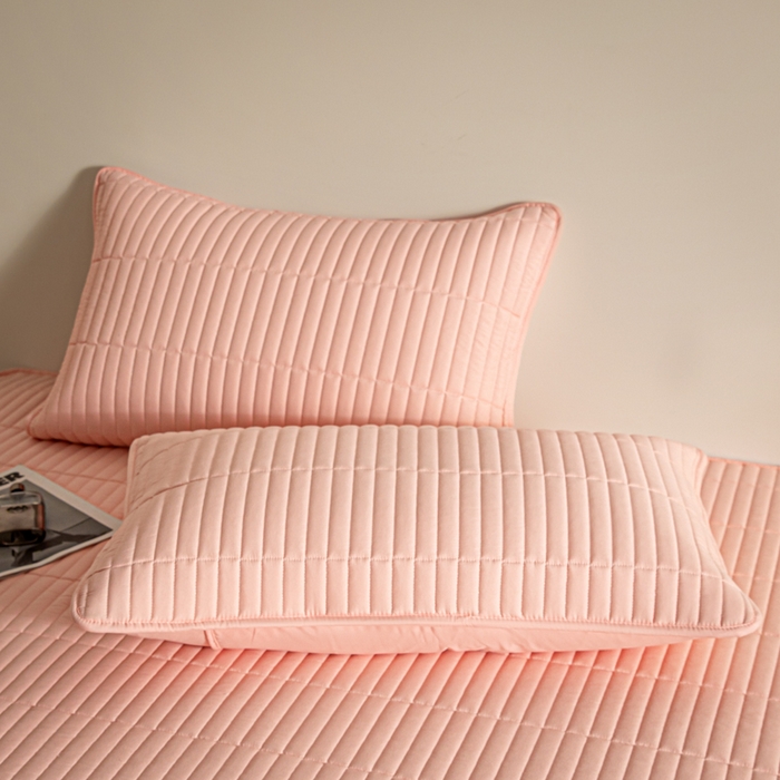 91家纺网 家纺一手货源 找家纺 雪云美 六面全包夹棉床笠拉链款A类原棉床垫套子床罩 格韵-豆沙