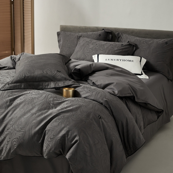 91家纺网 家纺一手货源 找家纺 安莱生活 2024新款60S天丝棉提花四件套-凯撒 凯撒-云华