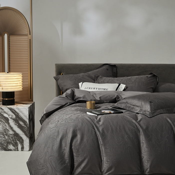 91家纺网 家纺一手货源 找家纺 安莱生活 2024新款60S天丝棉提花四件套-凯撒 凯撒-云华