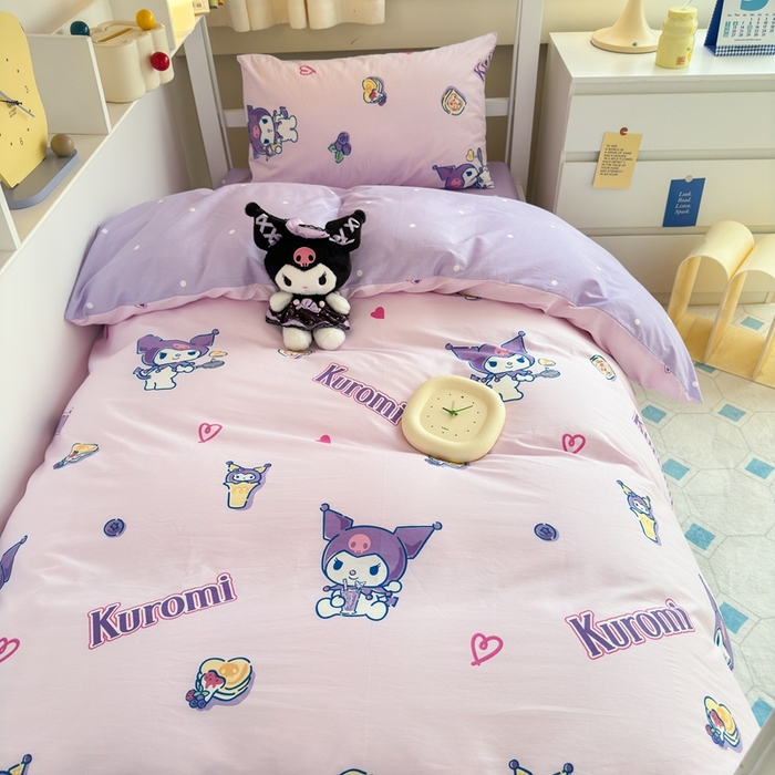 91家纺网 家纺一手货源 找家纺 （总）曼之夏 2024新款全棉三丽鸥学生三件套