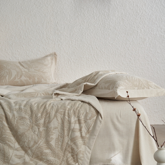 91家纺网 家纺一手货源 找家纺 2024新款亚麻大提花全新系列多功能夏被 楼岚包边款