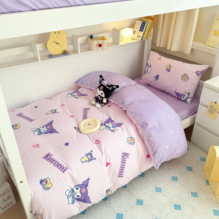 91家纺网 家纺一手货源 找家纺 （总）曼之夏 2024新款全棉三丽鸥学生三件套