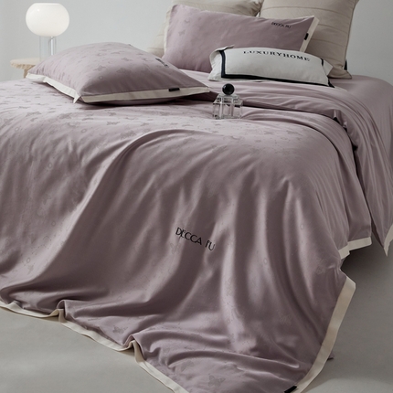 91家纺网 家纺一手货源 找家纺 （总）安莱生活 2024新款60S天丝棉提花四件套-铂金摩卡