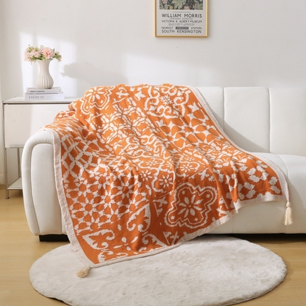 91家纺网 家纺一手货源 找家纺 （总）坦客毯业 2025新款半边绒针织毯尚河图（外贸跨境电商）