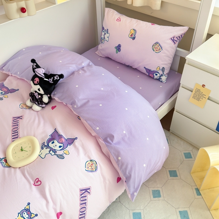 91家纺网 家纺一手货源 找家纺 （总）曼之夏 2024新款全棉三丽鸥学生三件套