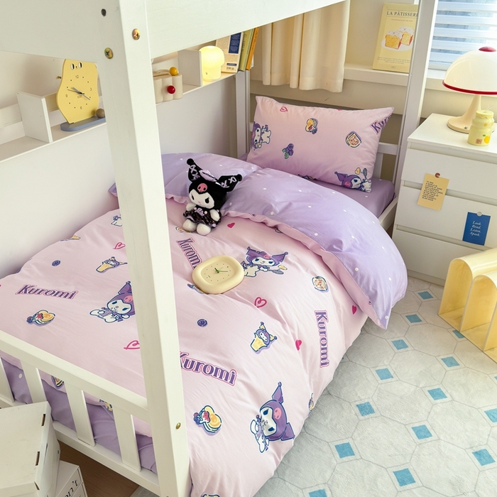 91家纺网 家纺一手货源 找家纺 （总）曼之夏 2024新款全棉三丽鸥学生三件套