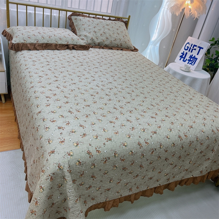 91家纺网 家纺一手货源 找家纺 暖居 2024新款豆豆被四件套 摩登浅咖