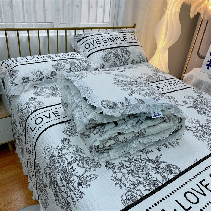 91家纺网 家纺一手货源 找家纺 暖居 2024新款豆豆被四件套 晨暮间