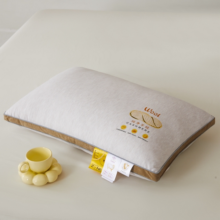 91家纺网 家纺一手货源 找家纺 爱尚家枕芯 2024新款植物羊绒针织软糯呵护软枕枕头枕芯 浅灰色48*74cm/只