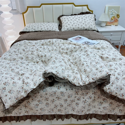 91家纺网 家纺一手货源 找家纺 暖居 2024新款豆豆被四件套 墨尔本