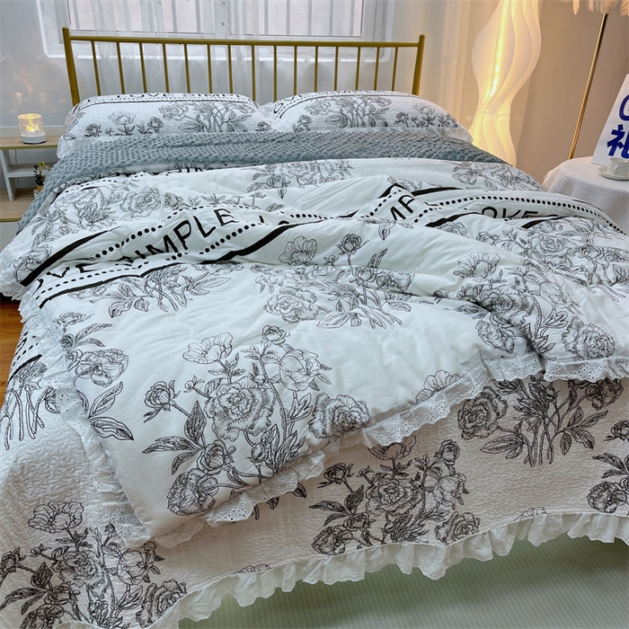 91家纺网 家纺一手货源 找家纺 暖居 2024新款豆豆被四件套 晨暮间