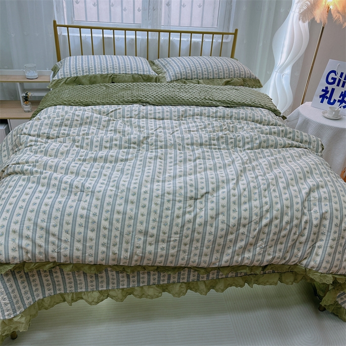 91家纺网 家纺一手货源 找家纺 暖居 2024新款豆豆被四件套 可可庄园