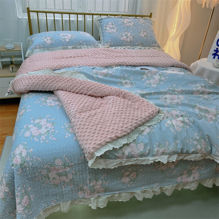 91家纺网 家纺一手货源 找家纺 暖居 2024新款豆豆被四件套 苏里南