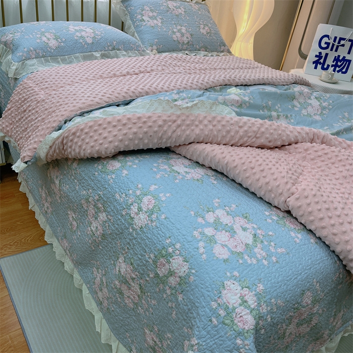 91家纺网 家纺一手货源 找家纺 暖居 2024新款豆豆被四件套 苏里南