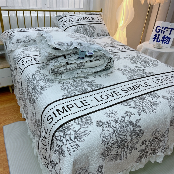 91家纺网 家纺一手货源 找家纺 暖居 2024新款豆豆被四件套 晨暮间