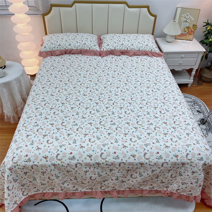 91家纺网 家纺一手货源 找家纺 暖居 2024新款豆豆被四件套 粉小兔