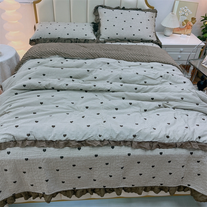 91家纺网 家纺一手货源 找家纺 暖居 2024新款豆豆被四件套 雅格