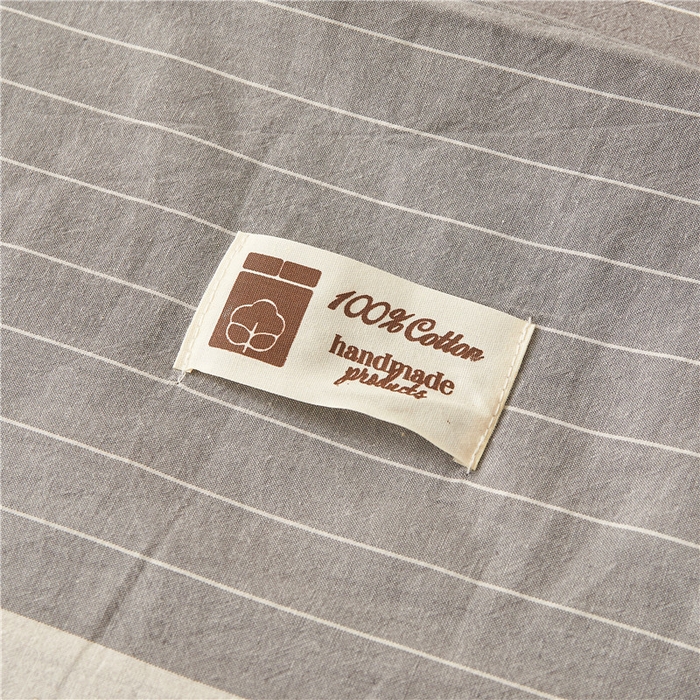 91家纺网 家纺一手货源 找家纺 喜居 2024新款全棉色织水洗棉床笠 光阴灰