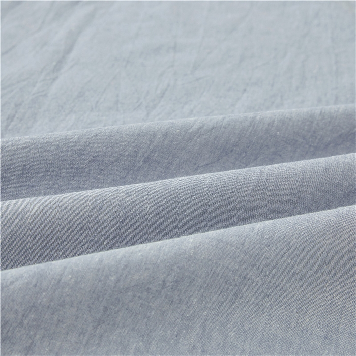 91家纺网 家纺一手货源 找家纺 喜居 2024新款全棉色织水洗棉床笠 冰山蓝