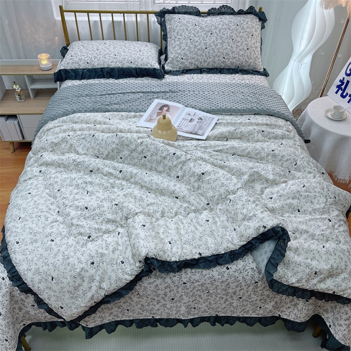 91家纺网 家纺一手货源 找家纺 暖居 2024新款豆豆被四件套 南法假日