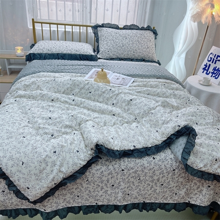 91家纺网 家纺一手货源 找家纺 暖居 2024新款豆豆被四件套 南法假日