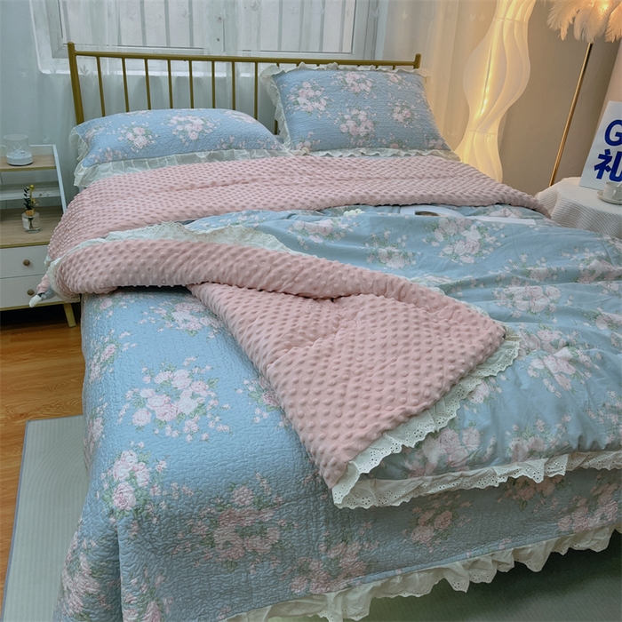 91家纺网 家纺一手货源 找家纺 暖居 2024新款豆豆被四件套 苏里南