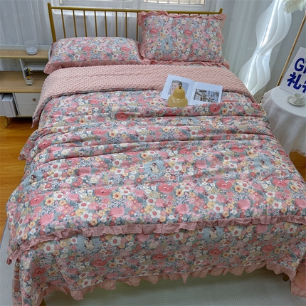 91家纺网 家纺一手货源 找家纺 暖居 2024新款豆豆被四件套 安娜公主