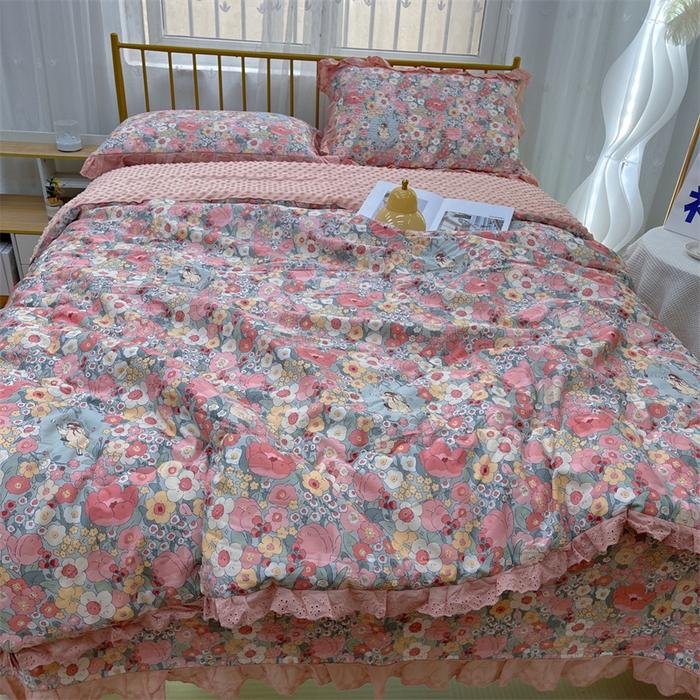 91家纺网 家纺一手货源 找家纺 暖居 2024新款豆豆被四件套 安娜公主