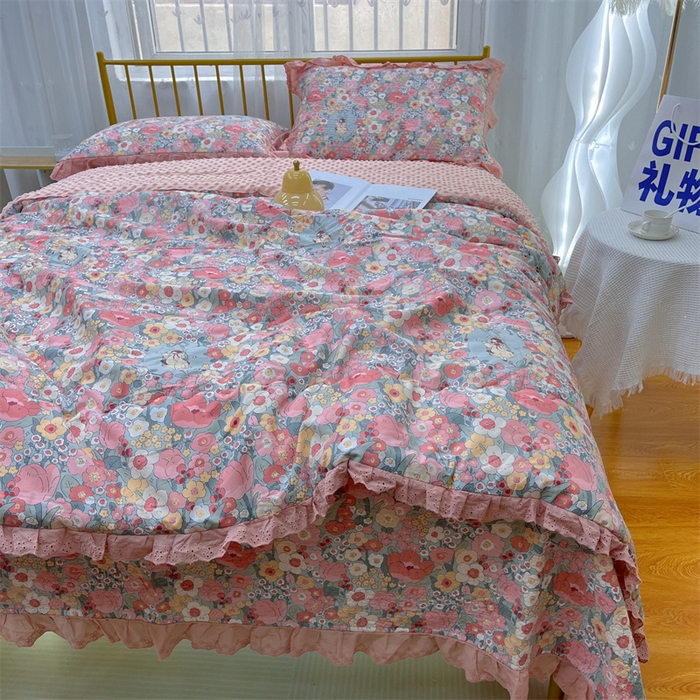 91家纺网 家纺一手货源 找家纺 暖居 2024新款豆豆被四件套 安娜公主