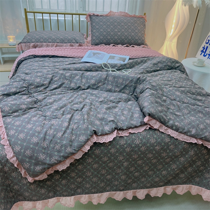 91家纺网 家纺一手货源 找家纺 暖居 2024新款豆豆被四件套 知画