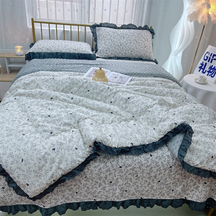 91家纺网 家纺一手货源 找家纺 暖居 2024新款豆豆被四件套 南法假日