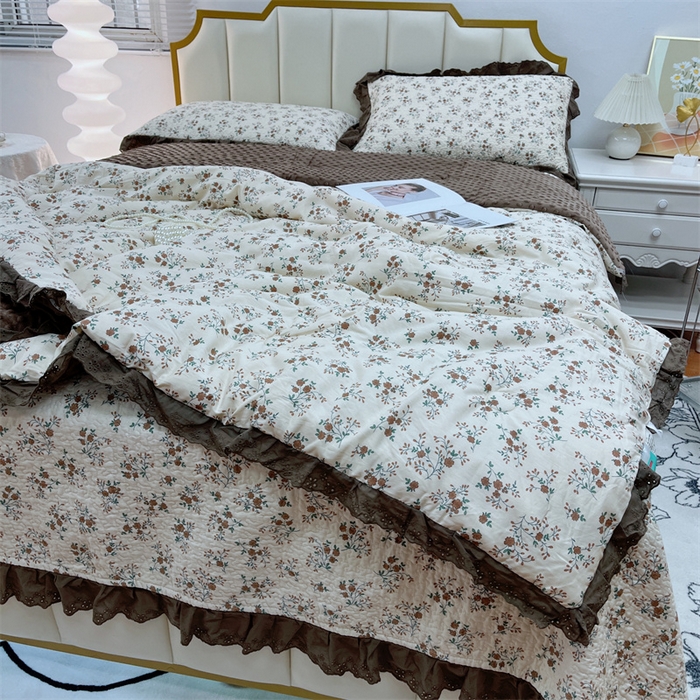 91家纺网 家纺一手货源 找家纺 暖居 2024新款豆豆被四件套 墨尔本