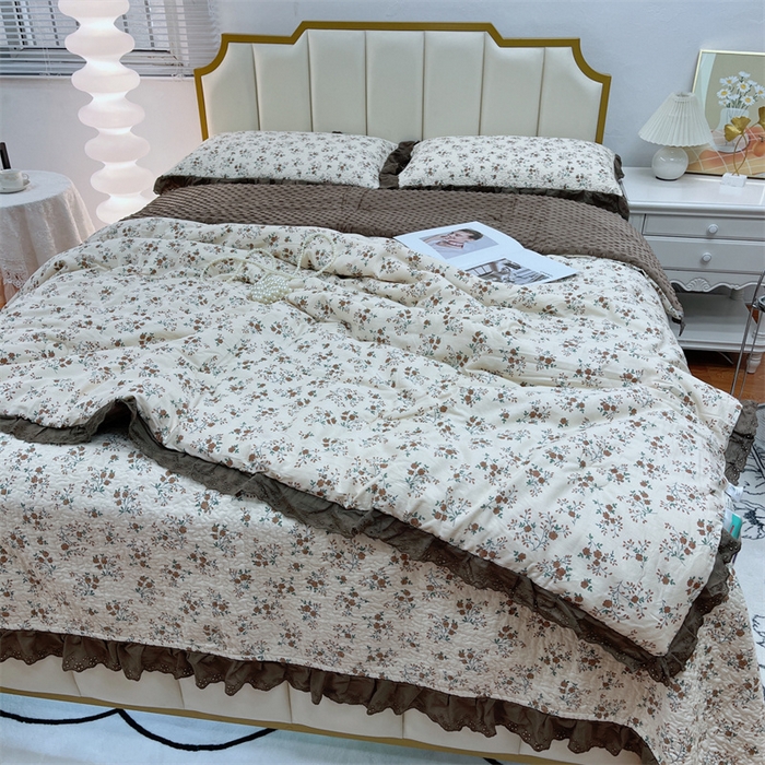 91家纺网 家纺一手货源 找家纺 暖居 2024新款豆豆被四件套 墨尔本