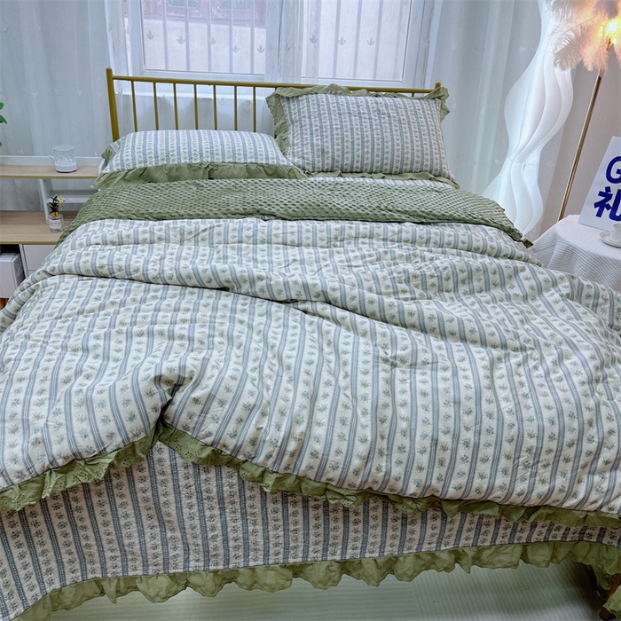 91家纺网 家纺一手货源 找家纺 暖居 2024新款豆豆被四件套 可可庄园