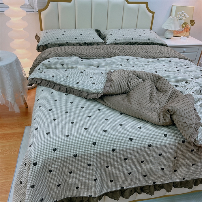 91家纺网 家纺一手货源 找家纺 暖居 2024新款豆豆被四件套 雅格