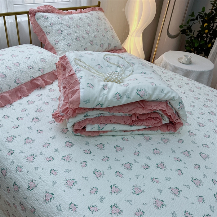 91家纺网 家纺一手货源 找家纺 暖居 2024新款豆豆被四件套 花期