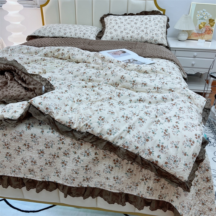 91家纺网 家纺一手货源 找家纺 暖居 2024新款豆豆被四件套 墨尔本